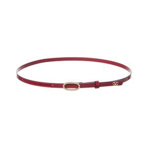 Valentino Vlogo Signature Patent Belt, Red